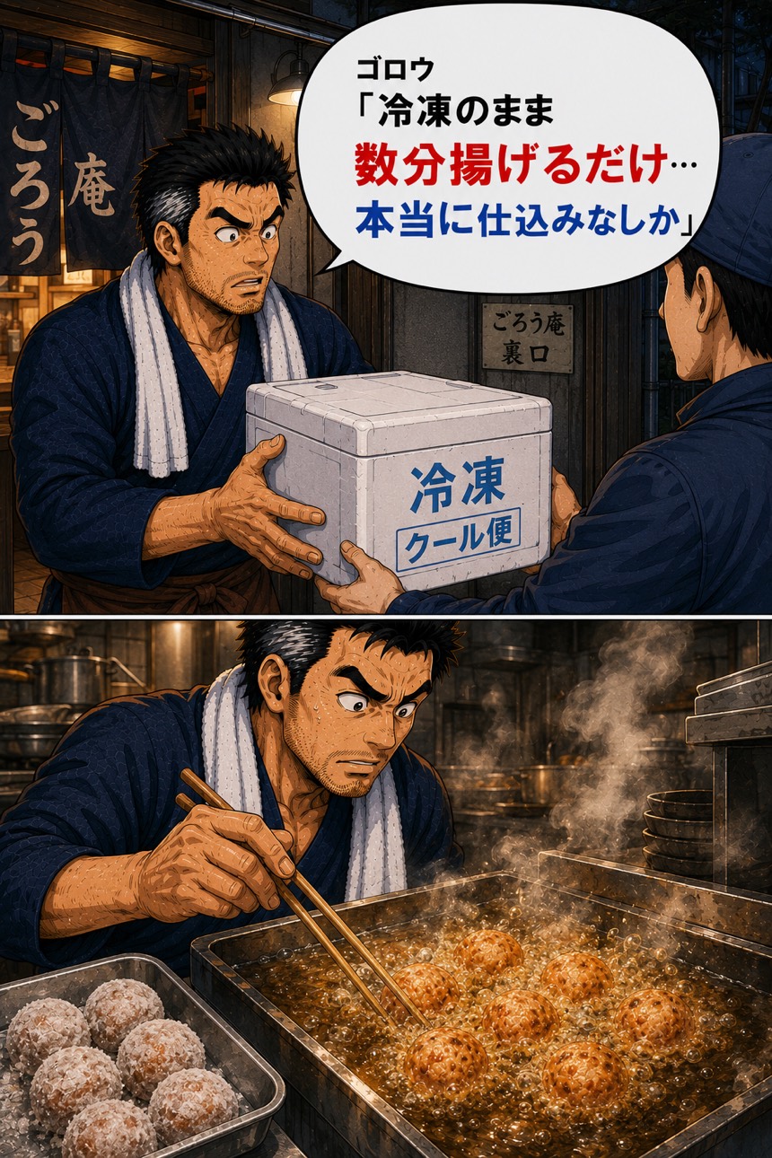 クール便で届いて冷凍庫にストックするだけ