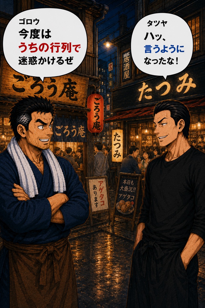 今度は自分の店に行列ができた